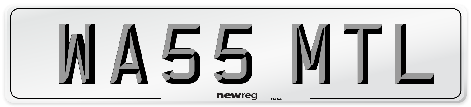 WA55 MTL Number Plate from New Reg